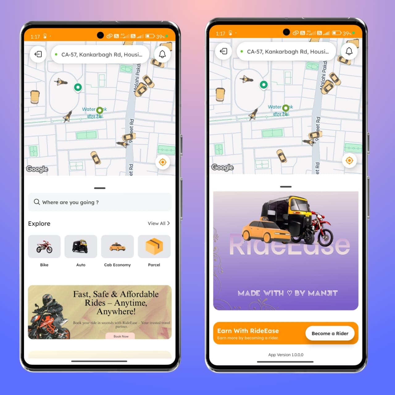 RideEase App Cover